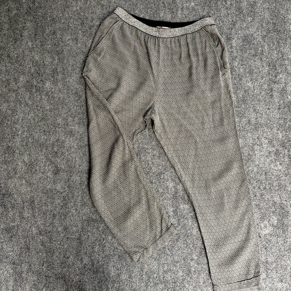 Zara Girls Gray Print Cropped Lounge Pants Pull On Pockets Size 13/14 164